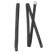 (48in x 1in, Black) Velociti Lusso Logo Horse Stirrup Leathers