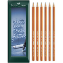 Faber-Castell 1117 Graphite Pencils, HB Grade, Envelope Pack of 6