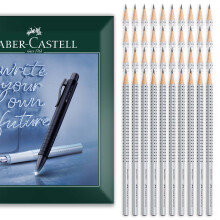 (HB) Faber-Castell Grip 2001 Graphite Pencil, Economy Pack of 40 Pencils