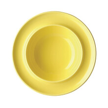 Olympia Heritage Raised Rim Bowls Porcelain 205mm, Yellow (Pack of, 205 mm