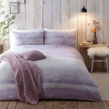Appletree Mauve Fade Dye Duvet Cover Set – King Size Bedding (230 x 220cm) – 100% Brushed Cotton – 2 Pillowcases