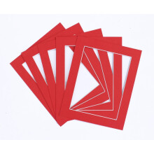 Frame Company Pack of 10 Red Mounts, 60x60cm for 40x40cm