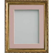Frame Company Brompton Gold 24x18 Frame with Pink Mount for 18x12