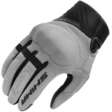 SHIMA SONIC Motorbike Gloves Men Textile Leather Short Summer Biker Armoured Protectors Motorcycle Perforated Ventilated Touchscreen Motorsport Glove
