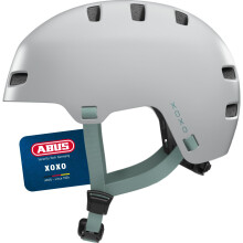 ABUS Bicycle Helmet XOXO, City Helmet in Skater Look, Size L, Grey