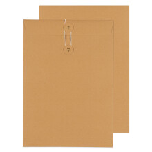 Blake Senses - Manilla String and Washer Envelopes C4 (324 x 229 mm) - Pack of 100 Qty - Premium 180GSM - Confidential Document Mailer