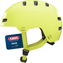 ABUS Bicycle Helmet XOXO, City Helmet Skater Look, Size L, Mono Yellow