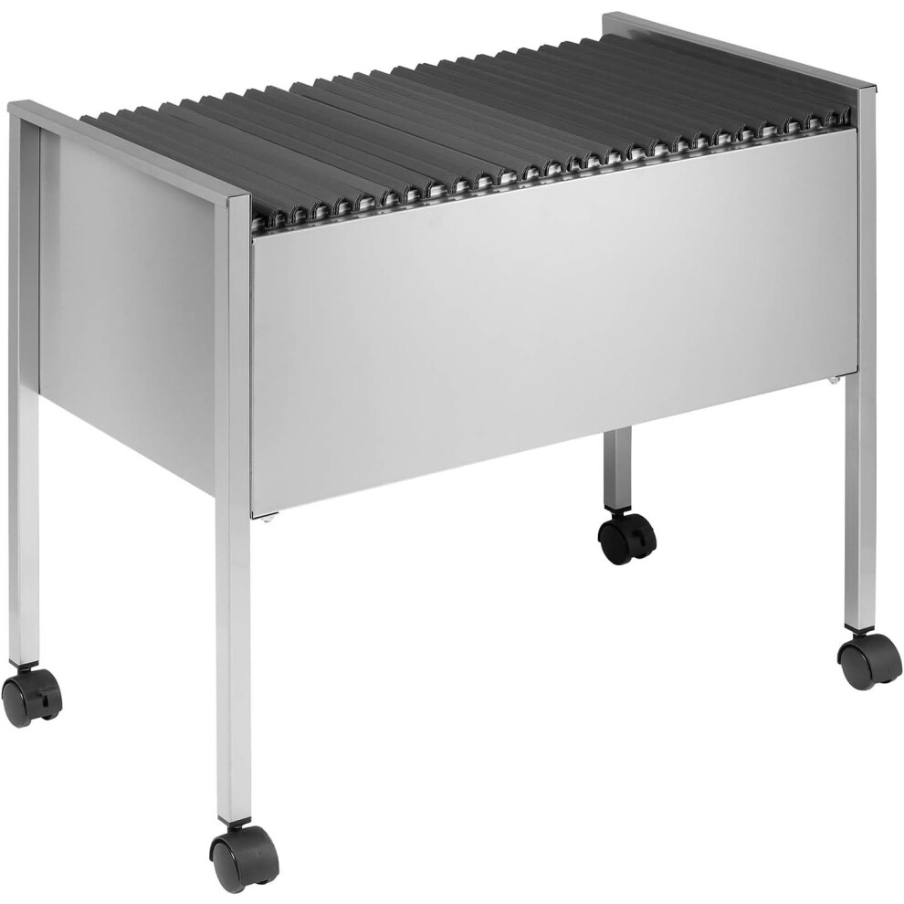 Photos - File Folder / Lever Arch File Durable ECO Suspension File Trolley, for 80 A4 Suspension Files, Made of Strong Steel, Silver Colour, Ideal for Filing and S