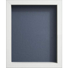 Frame Company Radcliffe White Box Frame, Dark Blue Backing, 19x13