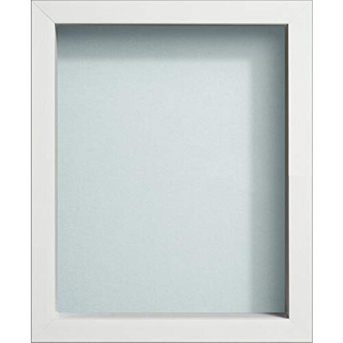 Frame Company Radcliffe White Box Frame, Light Blue Backing, A2