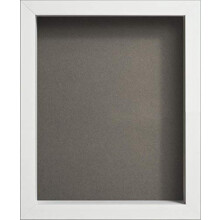 Frame Company Radcliffe White Box Frame, Grey Backing, A2