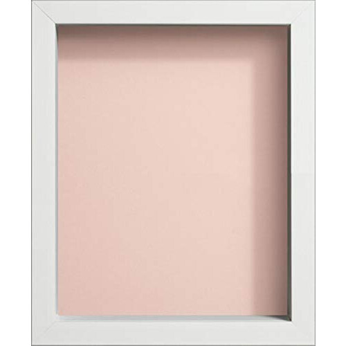 Frame Company Radcliffe White Box Frame, Pink Backing, 24x20
