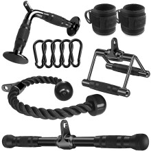 WNOEY Cable Machine Attachment Set, Multi-Functional Gym Cable Attachments, Heavy Duty Cable Attachments for Home Gym Fitness Workout