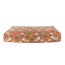 Rosewood x Morris & Co. Strawberry Thief Mattress for Dogs, Medium Dog Bed, Burgundy, Thickly Padded, Non-Slip Base, Washable
