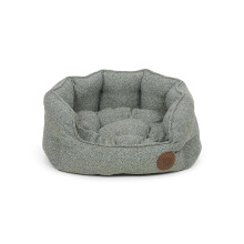 Petface Sage Herringbone Oval Dog Bed, Small (Pack of 1)