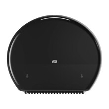 Tork Jumbo Toilet Paper Roll Wall Mounted Dispenser Black T1, High Capacity, Elevation Range, 554008