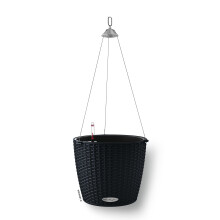 Lechuza Self Watering Plant Pots NIDO Cottage 28cm Hanging Plant Pot, Black