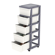 Cetomo Plastic Storage Drawers Unit, Storage Drawer on Locking Wheels, Tower with Interlocking Hooks for Home Office Closet Bedroom Dorm, Detachable