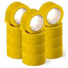 OFITURIA Adhesive Tape, Yellow Colour, Tape for Packing and Organising Your Boxes and Shipments, Seal in Various Bright Colours