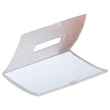 Durable Click Fold Name Badge | 75 x 40 mm | Includes Magnet for Attaching To Clothing | Pack of 10 | Transparent Polypropylene