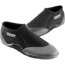 Cressi Minorca Shorty Boots 3mm - Shorty Boots Double Lined Neoprene 3mm for Diving and Aquatic Activities, Black/Sole Black, S - 5.5/6.5