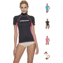 Cressi Women's Rash Guard, Black Pink, XS UK