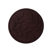 Nicoman Garden Recycled Stepping Stones Scroll with LEAF design, Reversible and Rubber Hard Wearing (Set of 4, Earth)