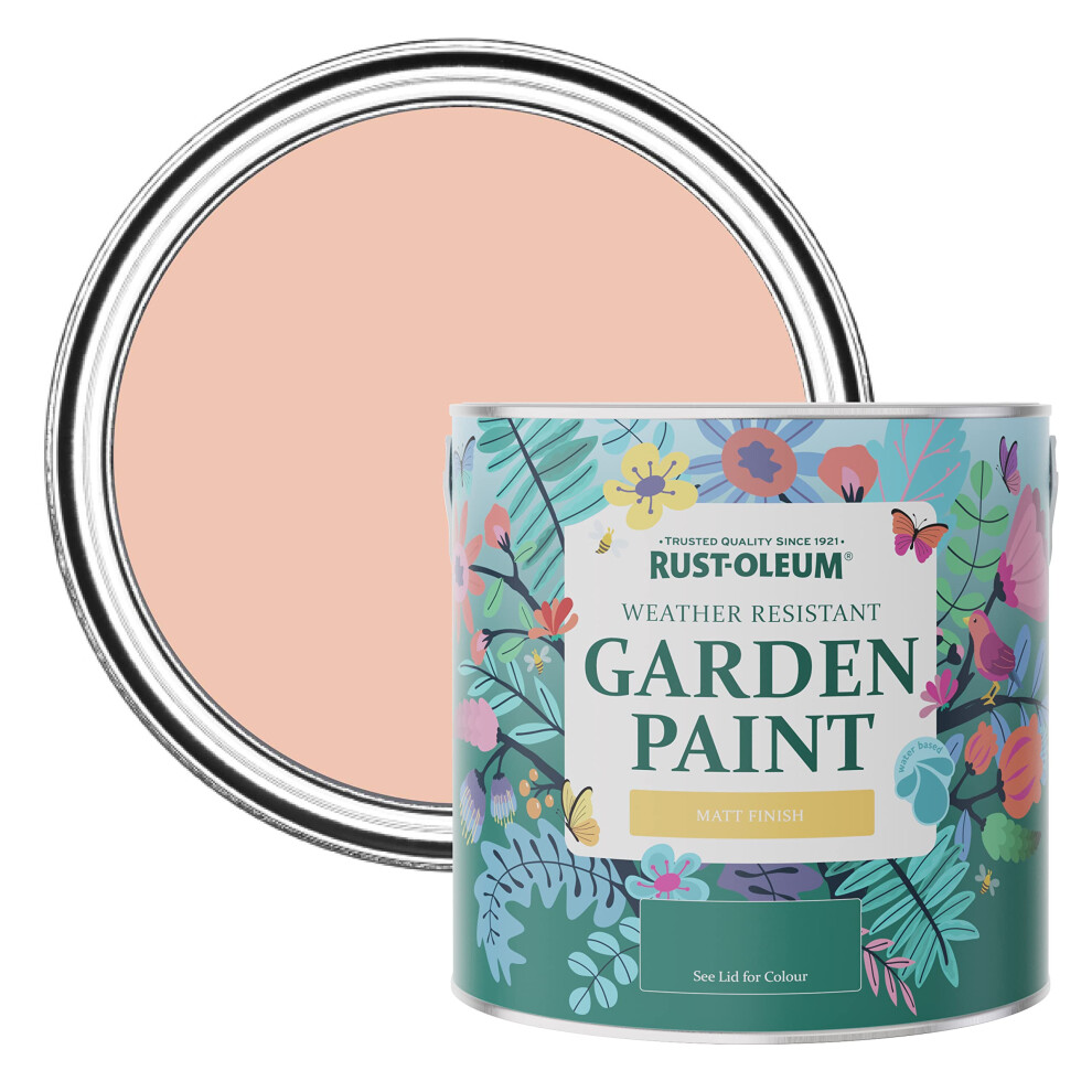 Rust-Oleum Orange Mould-Resistant Garden Paint In Matt Finish - Coral 2.5L