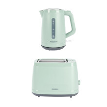 Progress Neutrals Kettle & 2‑Slice Toaster Set – 1.7L 3000W Fast‑Boil Kettle, 360 Swivel Base, Boil-Dry Protection