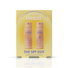 Isle of Paradise The SPF Edit 2 Piece Set, SPF 50 Face & Body Mists, Broad Spectrum Sunscreen Spray Duo, Lightweight & Transparent, Niacinamide