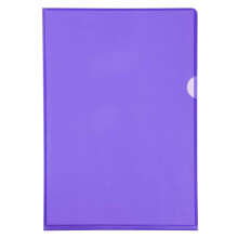 Exacompta - Ref 661205E - PVC Cut Flush Folder - Suitable for Holding A4 Documents, 0.1mm Clear PVC, Top & Right Openings
