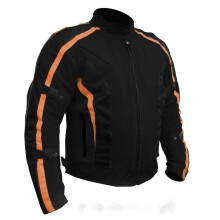 Bikers Gear Australia Chicane Lightweight Summer Air Flow Mesh Vented Motorcycle Jacket with CE 1621-1 Removable Armour Waterproof Liner Cordura