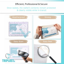 Triplast 3000 x A7 Plain Document Enclosed Wallet (95 x 125 mm) | Peel & Seal Clear Plastic Envelopes/Sleeves/Pockets/Wallets | Attach Invoices