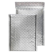 Blake Packaging - Metallic Silver Bubble Mailers B5+ (250 x 180 mm) - Pack of 100 - 70 Micron - Peel and Seal Jiffy Bags - Small Business Supplies