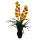 Leaf Leaf 90cm Artificial Cymbidium Orchid Plant-Extra Large Black Plastic Pot, Yellow 1