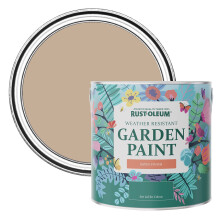 Rust-Oleum Brown Mould-Resistant Garden Paint In Satin Finish - Salted Caramel 2.5L