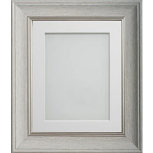 Frame Company Drummond Pale Grey Photo Frame, White Mount, 20x16 for 15x10 inch, fitted with perspex