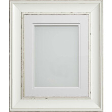 Frame Company Brooke Antique White Photo Frame, Double White Mount, 20x16 for A3 (16.5x11.75 inch, fitted with perspex)