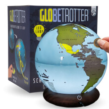 Boxer Gifts Globe Trotter Light-Up LED Scratch Off World Map - Unique Travel Gifts for Travellers Campervan and Van Life