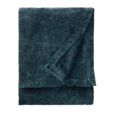 Furn Yard Heavy Chenille Throw – Luxury Soft Velvet Decorative Blanket for Bed or Sofa (Navy - 130x180cm)