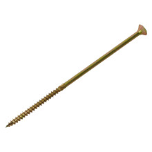 Forgefix Spectre PZ Compatible Wood Screw CSK ZYP 6.0 x 240mm Box 100,zinc yellow passivated for resistance to corrosion