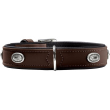 HUNTER Softie Stone Art-Nubuk Nickel Collar, 60/46 x 53 cm, Large, Brown/Nappa Black