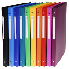 Exacompta - Ref. 51299E - Box of 20 flexible binders with OPAK label - 4 round rings 15 mm diameter - 20 mm spine - external dimensions 32 x 25 cm