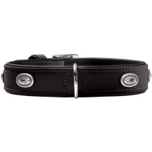 HUNTER Softie Stone Art-Nubuk Nickel Collar, 60/46 x 53 cm, Large, Black/Nappa Black