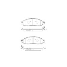FRONT BRAKE PADS Nissan Navara NP300 2.3 11/15