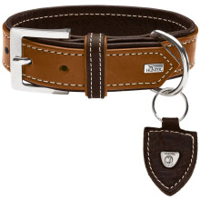 HUNTER Collar Tara Number 50 Juchten Leather, Cognac/Dark Brown