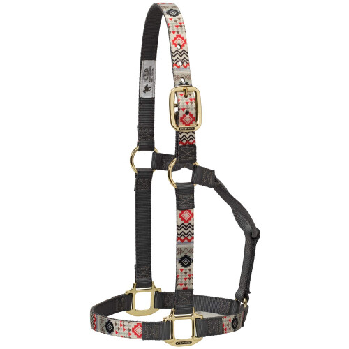 Weaver Leather Nylon Crimson Aztec Non-Adjustable Halter, Large