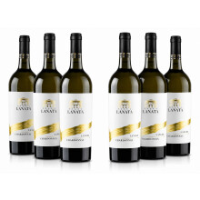 Villa Lanata Langhe DOC Chardonnay Italian White Dry Wine, 6 x 750ml