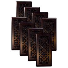 Decor Grates AGH410-RB-8 Gothic Floor Register 4x10 Inches, 8 Pack, Rubbed Bronze Finish