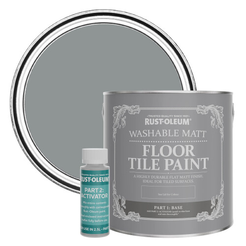 Rust-Oleum Rust-Oleum Mid-Grey Washable Matt Floor Tile Paint - Anthracite 2.5L